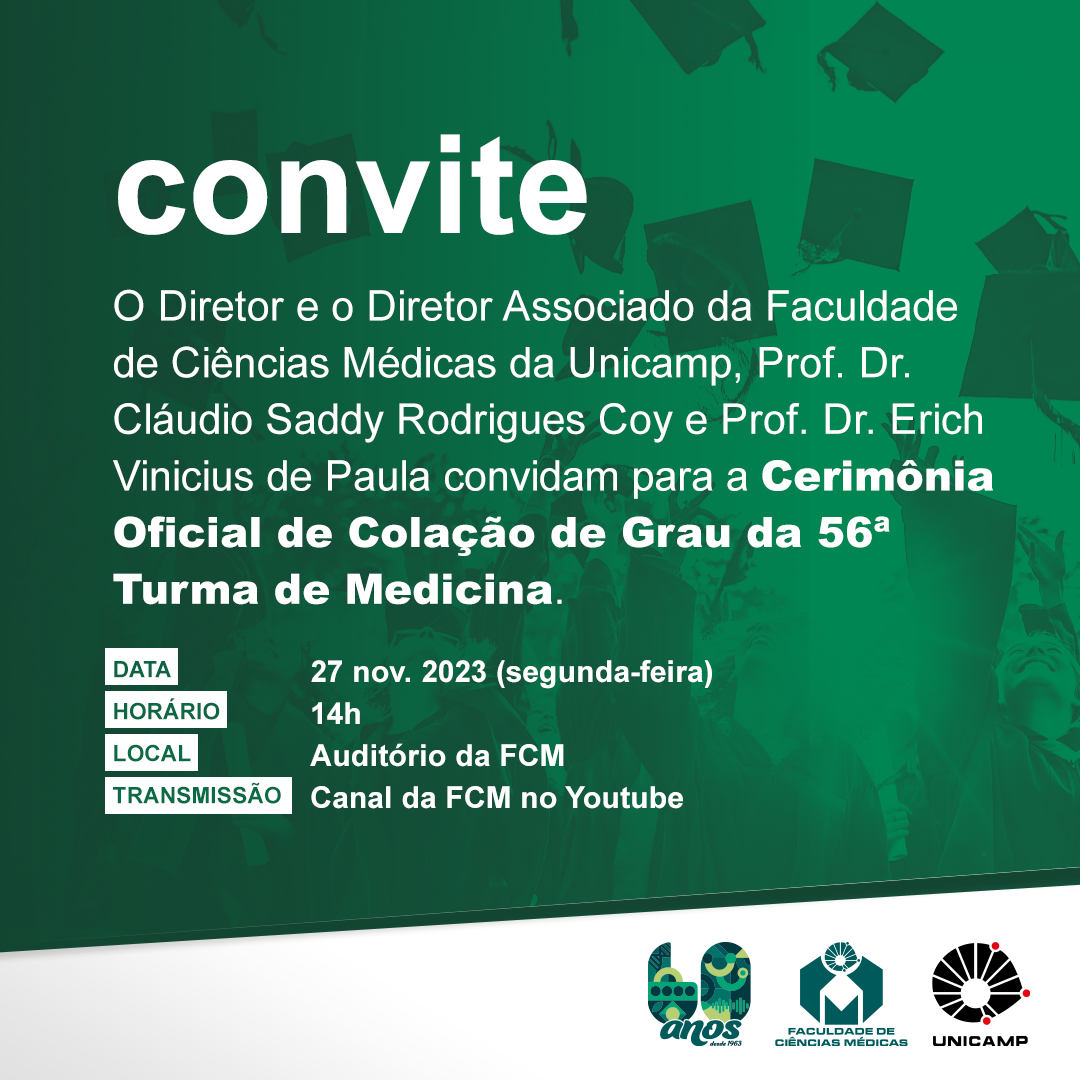 Convite - Colação de grau oficial